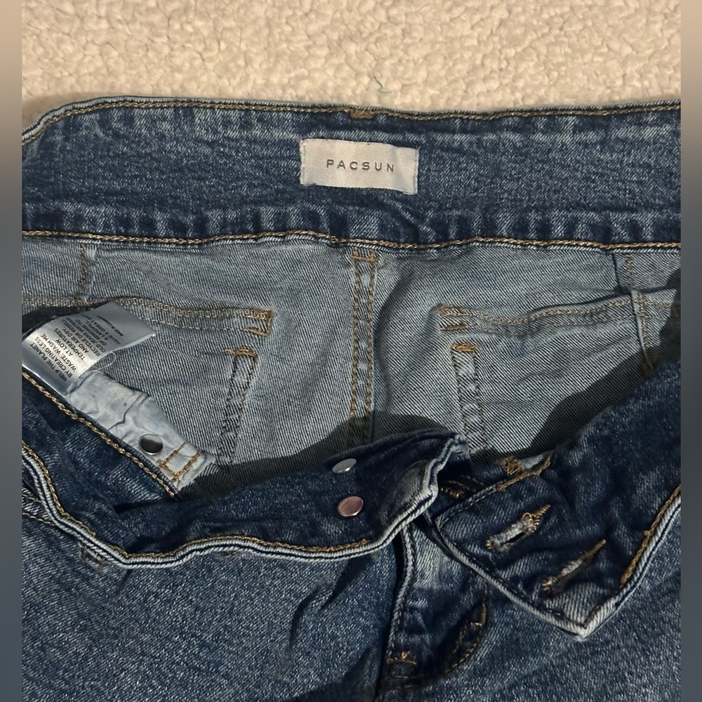 Pacsun Women’s Denim Blue Jean with Pockets size 30 Stretch Low Rise Bootcut - Picture 10 of 13